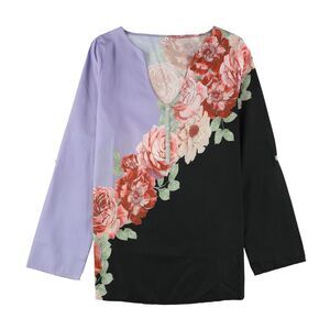 Tags Weekly Womens Floral Henley Shirt, NWT